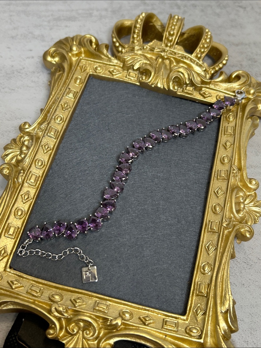 Park Lane Viola Purple Crystal Bracelet in Silver Setting - Picture 4 of 8